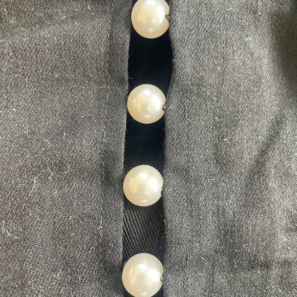 Laurence & Chico | Pearl embellished black mid-rise jeans - Picture 3 of 6